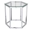 FLEUR-ACCENT TABLE-SILVER