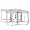 FLEUR-ACCENT TABLE-SILVER