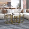 FLEUR-4PC ACCENT TABLE-GOLD