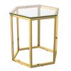 FLEUR-4PC ACCENT TABLE-GOLD