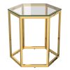 FLEUR-4PC ACCENT TABLE-GOLD