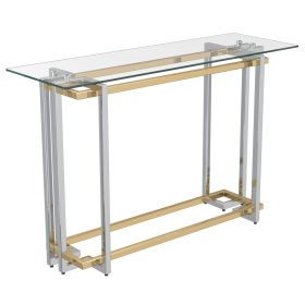 FLORINA-CONSOLE TABLE-SILVER/GOLD