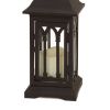 Lantern w/3"x3" LED Candle (Set of 2) 12.25"H Iron/Glass/Plastic - 2 AA Batteries Not Incld.