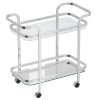 ZEDD-2-TIER BAR CART-CHROME