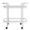 ZEDD-2-TIER BAR CART-CHROME