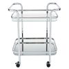 ZEDD-2-TIER BAR CART-CHROME