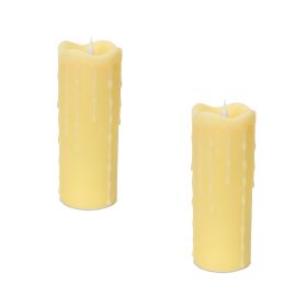 Simplux LED Dripping Candle w/Moving Flame (Set of 2) 3"D x 7"H