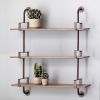 Triple Shelf Wall Rack 31.5"L, 34.25"H MDF/Metal