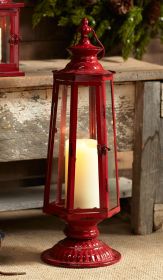 Lantern 8"Dx24"H Metal/Glass