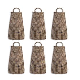 Wall Basket (Set of 6) 14"H Willow