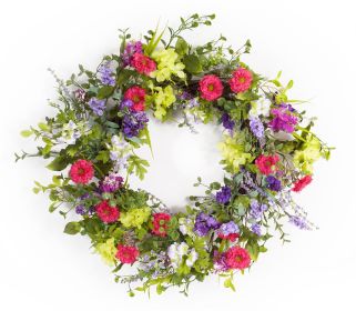 Mixed Floral Wreath 24"D