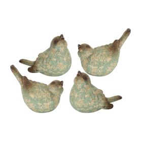 Bird (Set of 4) 6.25"H, 6.75"H Terracotta