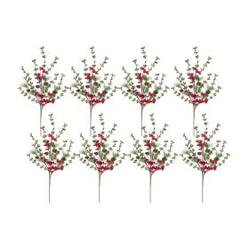 Pine/Boxwood/Berry Spray (Set of 8) 29"H Plastic