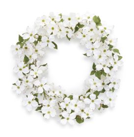 Dogwood Wreath 24.5"D Polyester