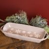 Snowflake Platter 16"L x 6"W (Set of 2) Stoneware