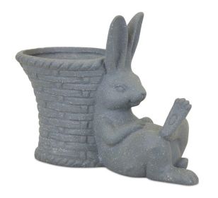 Rabbit Planter 9"L x 6.75"H Resin