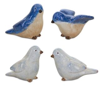 Bird (Set of 4) 2.5"H Resin