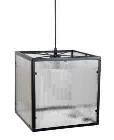 Hanging Lamp Max 40 WATT 12"SQ Iron/Acrylic (cord length is 44"L)