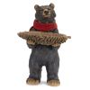 Bear w/Pine Cone Bowl 11.5"L x 21.5"H Resin