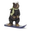 Bear Snowboard (Set of 3) 8"L x 4.75"H, 3"L x 8"H, 7.5"L x 7.25"H Resin