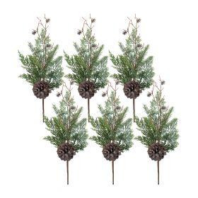 Juniper and Pine Spray (Set of 6) 24.5"H Plastic