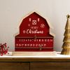 Barn Christmas Countdown 12.25"L x 13.25"H MDF/Wood