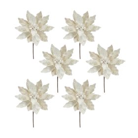 Poinsettia Stem (Set of 6) 30"H Velvet