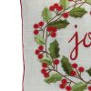 Joy and Holly Wreath Pillow 15"SQ Polyester