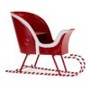 Sleigh (Set of 2) 19.5"L x 8"W x 12"H, 25.5"L x 10.5"W x 17.5"H Metal