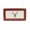 Plaid and Deer Platter (Set of 2) 13.25"L x 7.5"W x .75"H Ceramic