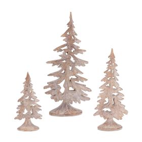 Tree (Set of 3) 7.5"H, 10.25"H, 13"H Resin