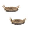 Antler Tray (Set of 2) 11.5"L x 8"W x 3.75"H Resin