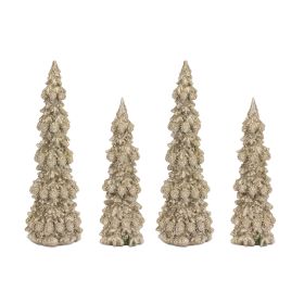 Tree (Set of 4) 9.25"H, 11.5"H Resin