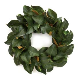 Magnolia Leaf Wreath 24"D Foam/Plastic