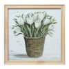 Framed Floral Print (Set of 2) 17"SQ Wood/Glass