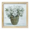 Framed Floral Print (Set of 2) 17"SQ Wood/Glass