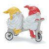 Gnome w/Scooter and Wheelbarrow (Set of 4) 5"H Resin