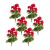 Geranium Bush (Set of 6) 18"H Polyester