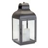 Lantern (Set of 2) 6.5"L x 13.75"H, 9"L x 19.75"H Iron/Glass