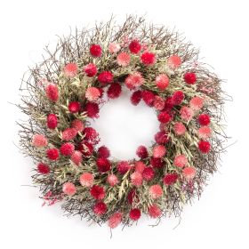 Mixed Pod Wreath 21"D Natural