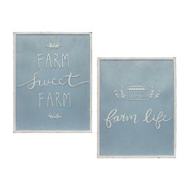 Farm Sign (Set of 2) 14"L x 18"H Metal