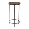 Accent Table (Set of 3) 10.5"D x 20.75"H, 12.25"D x 25.25"H, 14.25"D x 28.75"H Iron/Wood