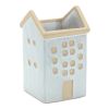 House Planter (Set of 3) 5.5"L x 4.75"H, 4.5"L x 5.5"H, 3.5"L x 6.25"H Porcelain