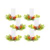 Poppy Candle Ring (Set of 6) 12"D Polyester (Fits a 4" Candle)