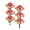 Peony and Hydrangea Bouquet (Set of 6) 16.75"H Polyester