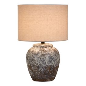 Table Lamp 17"H Ceramic/Linen