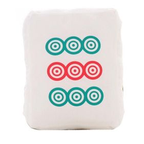 Cute Mahjong Small Plush Stuffed Toy Sofa Bed Decorative Throw Pillow Cushion; 9 Circle - Default