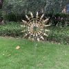 30cm/11.81in Courtyard Garden Lawn Outdoor Decoration, Unique Wind Collector Magic Kinetic Energy Metal Windmill Spinner Solar Wind Catcher - CX102