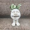 1pc Resin Planter Statue Vase, Outdoor Garden Ornaments Patio Lawn Garden Yard Entry Door Decor - Aunt Minnie