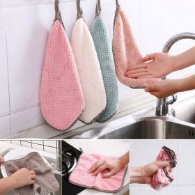 Kitchen daily dish towel;  dish cloth;  kitchen rag;  non-stick oil;  thickened table cleaning cloth;  absorbent scouring pad - 27x16cm2 - 10PC